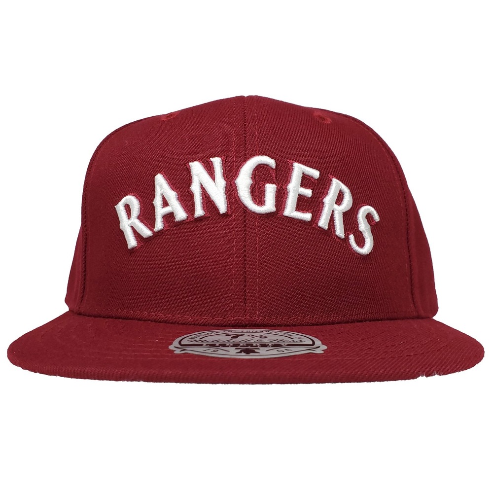 Texas Rangers Mitchell & Ness MLB Fitted 7 3/8 Liberty Fit Hat‎ Cap Maroon NWT